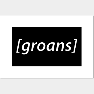 groans audio description Posters and Art